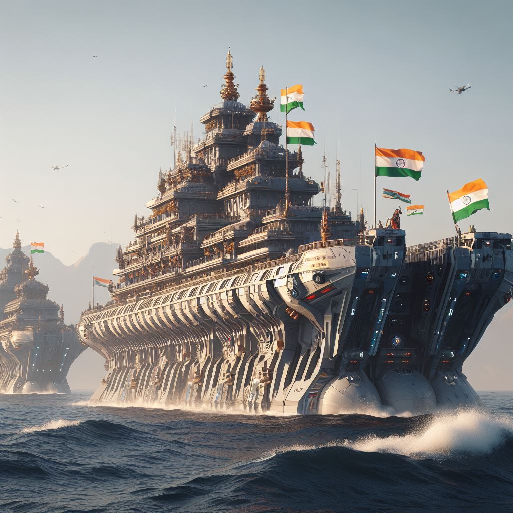 Futuristic Indian warships inspired by medieval Chola ships