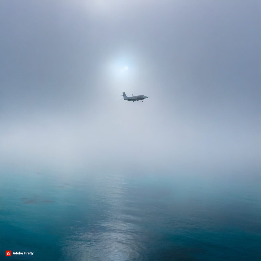 Eerie fog over Bermuda Triangle waters